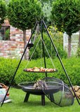 Driepoot bbq 180 cm met RVS grillrooster 60cm_