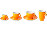 Espresso schotel 11 cm oranje Bart Maastricht Porselein Colour Cafe 