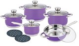 Pannenset RVS 12-delig paars Herenthal