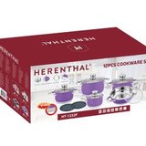 Pannenset RVS 12-delig paars Herenthal