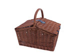 Picknickmand 4 personen blauw bruin