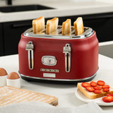 Retro Broodrooster 4 Slice Toaster Rood Westinghouse
