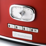 Retro Broodrooster 4 Slice Toaster Rood Westinghouse
