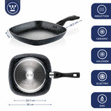 Grillpan 28 cm Black Marble Westinghouse