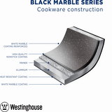 Grillpan 28 cm Black Marble Westinghouse
