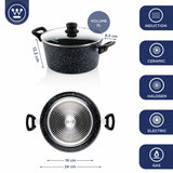 Kookpan 24 cm Black Marble Westinghouse