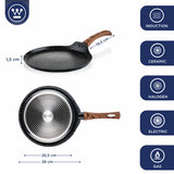 Pannenkoekenpan 28 cm Black Marble Wood Westinghouse