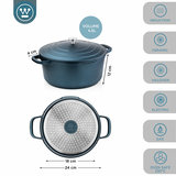 Kookpan 24 cm Blauw Performance Series Inductie Westinghouse