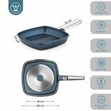 Grillpan 28 cm Blauw Performance Series Inductie Westinghouse