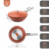 Wokpan 28 cm Rood Performance Series Inductie Westinghouse