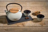 Theepot set gietijzer wit 1,2 L Hakone