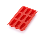Bakvorm voor 9 Rechthoekige Cakejes Silicone Rood Lékué 