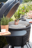 Kamado BBQ Grill XL mat zwart Kamal met zijbordjes en onderstel