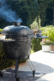 Kamado BBQ Grill XL zwart Kamal met zijbordjes en onderstel