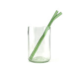 Rietjes Glas Transparant-Groen Rebottled 18cm