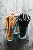 Rietjes Zwart Papier set van 48