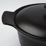 Kookpan met Deksel 24 cm Gietijzer Zwart RON