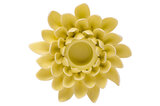 Kandelaar Geel 10 x 10 x 4,5 cm Flower