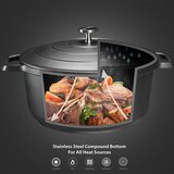 Pannenset marmeren coating 14-delig zwart Creuset Royalty Line