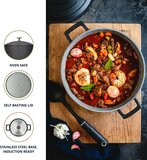 Pannenset marmeren coating 14-delig zwart Creuset Royalty Line