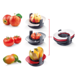 Mango, appel en tomaat snijder uit RVS