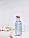 Fles 1 liter met kurk Raya Blauw
