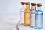 Fles 1 liter met kurk Raya Blauw