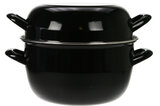 Mosselpan zwart 24cm