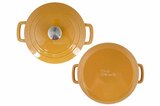 Braadpan gietijzer 28 cm okergeel Fontestic