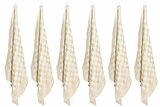 Theedoek Beige Set van 6