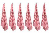 Theedoek Rood Set van 6