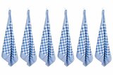 Theedoek Blauw Set van 6