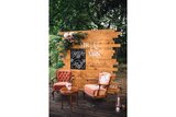 Muur krijtbord incl. krijt en ophangsysteem 80 cm x 60 cm Woody