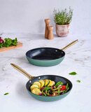 Koekenpannenset 2 delig Elegance groen goud