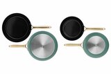 Koekenpannenset 2 delig Elegance groen goud