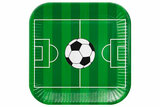 Bord karton vierkant 23 cm voetbal set van 8 PAW