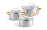 Pannenset RVS 6-delig Greenpan Padova 3-Ply uncoated 
