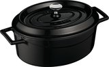 Braadpan gietijzer ovaal 27 cm 4 liter Lava Cooking zwart