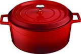 Braadpan gietijzer rond 20 cm 2,6 liter Lava Cooking rood