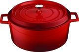 Braadpan gietijzer 28 cm 6,7 liter Lava Cooking rood
