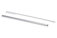 RVS rietjes recht 20stuks met borstel