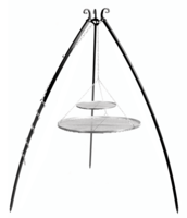 Driepoot bbq 200 cm met dubbel RVS grill 70cm