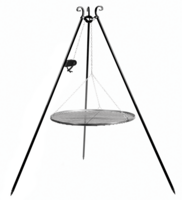 Driepoot bbq 180 cm met katrol en stalen grill 80cm
