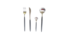 Gemeo Serwa Design Bestekset Zwart-Zilver mat