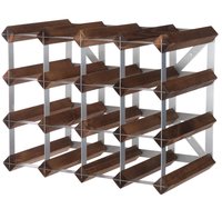 Traditional wijnrek donkere eiken 16 flessen