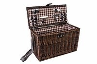 Picknickmand 4 personen bruin rechthoek 49cm