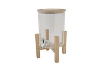 Sapdispenser 3L houten deksel en standaard