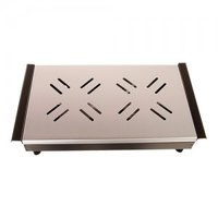 Schotelverwarmer Zwart en Aluminium