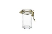 Weckpotje mini met deksel rond goud