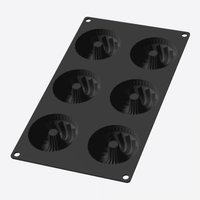 Bakvorm tulband siliconen 7,1 cm zwart